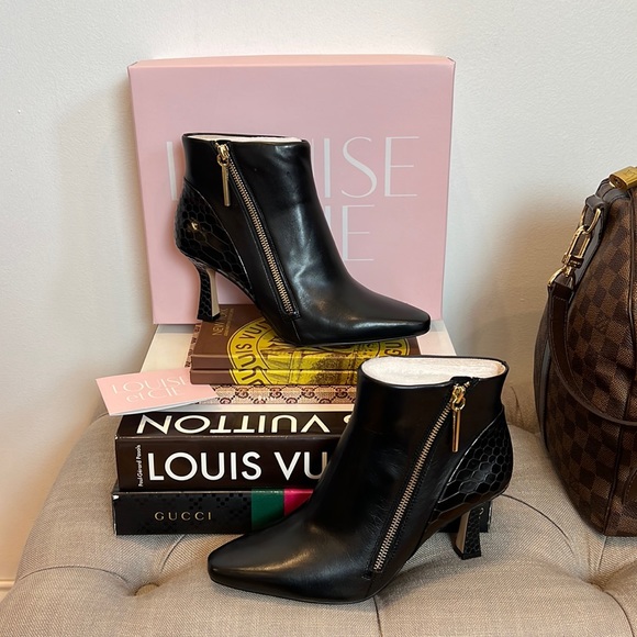 Louise et Cie Shoes - LOUISE ET CIE Lenah Square Toe Bootie in Black Size 8 New WITHOUT The Box